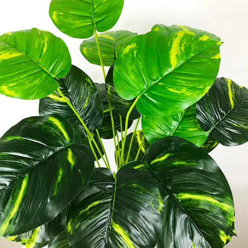 plantes artificielles grandes feuilles monstera pour décoration intérieure - vue 7 sur 7
