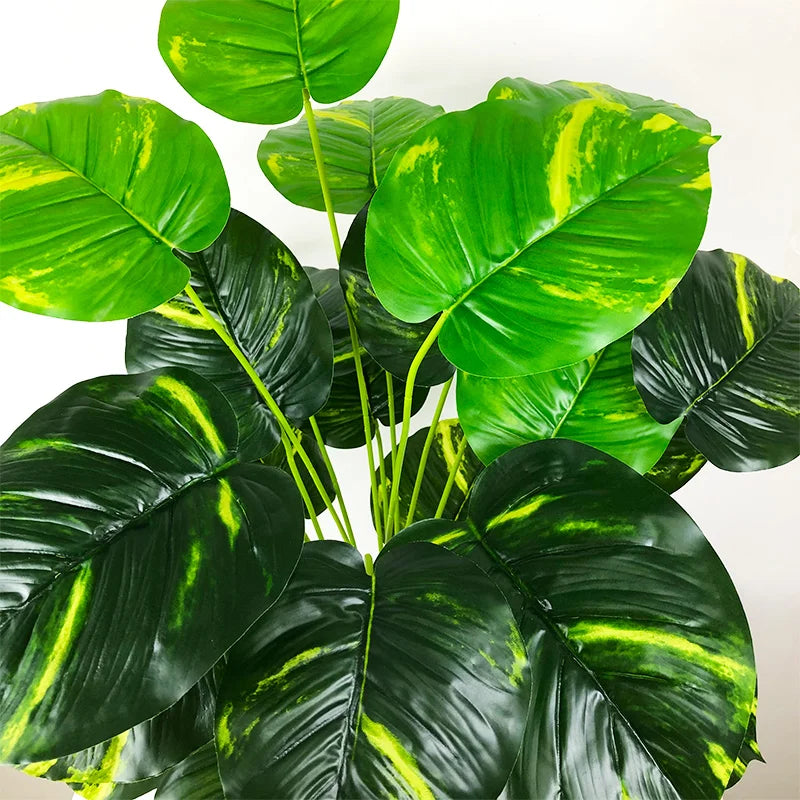 plantes artificielles grandes feuilles monstera pour décoration intérieure - vue 7 sur 7