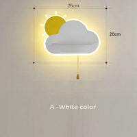 applique murale led créative en forme de nuage pour enfants