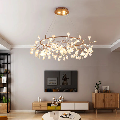 suspension led art déco en acier inoxydable et acrylique - vue 6 sur 19