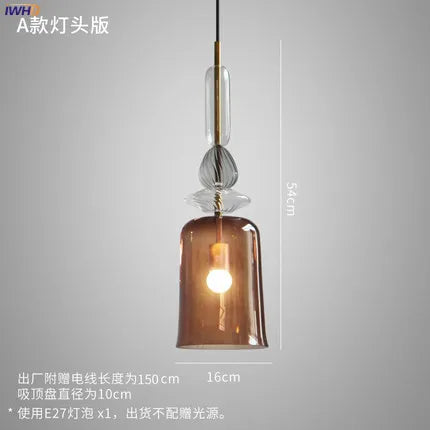 suspension lumineuse moderne en verre pour intérieur élégant - vue 9 sur 11