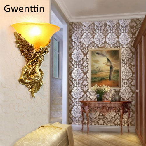 applique murale moderne déesse ange art déco design élégant pour intérieur - vue 10 sur 10