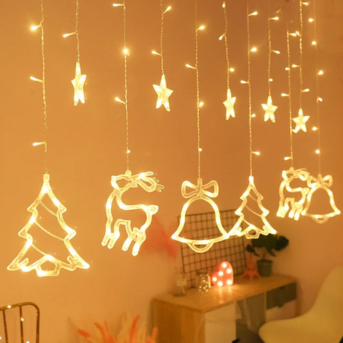 suspension lumineuse led décorative pour noël ambiance romantique - vue 2 sur 11