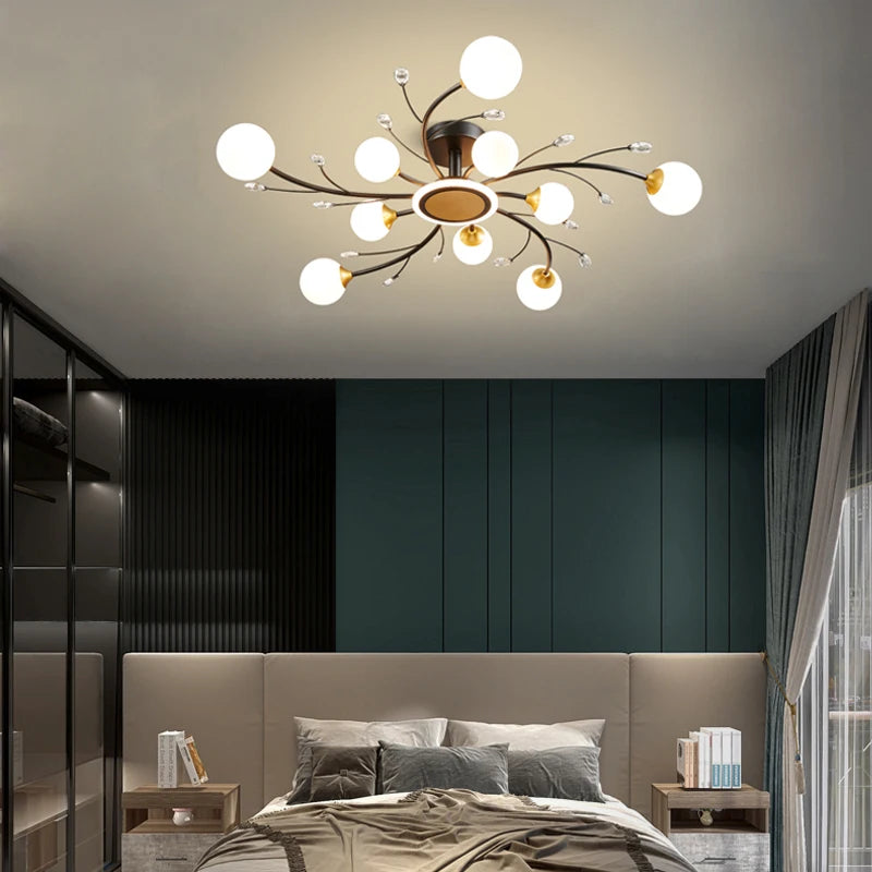 lustre moderne en cristal pour une ambiance minimaliste élégante - vue 5 sur 8