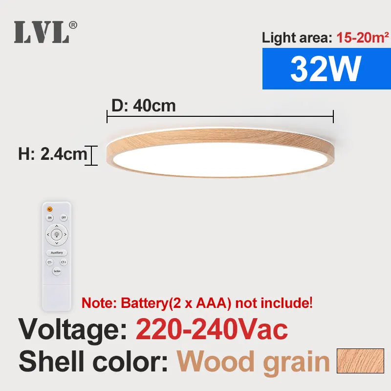 plafonnier led moderne télécommandé à intensité variable - vue 13 sur 14