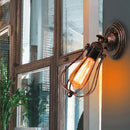 applique murale industrielle vintage avec abat-jour réglable et led