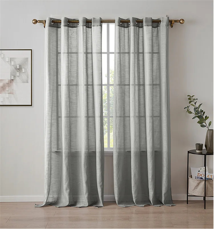 Voilage tulle translucide moderne sur mesure salon chambre