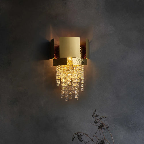 NAVIMC moderne applique en cristal pour chevet or applique murale LED appliques luminaires salon décor applique murale LED lumière en cristal - vue 3 sur 6