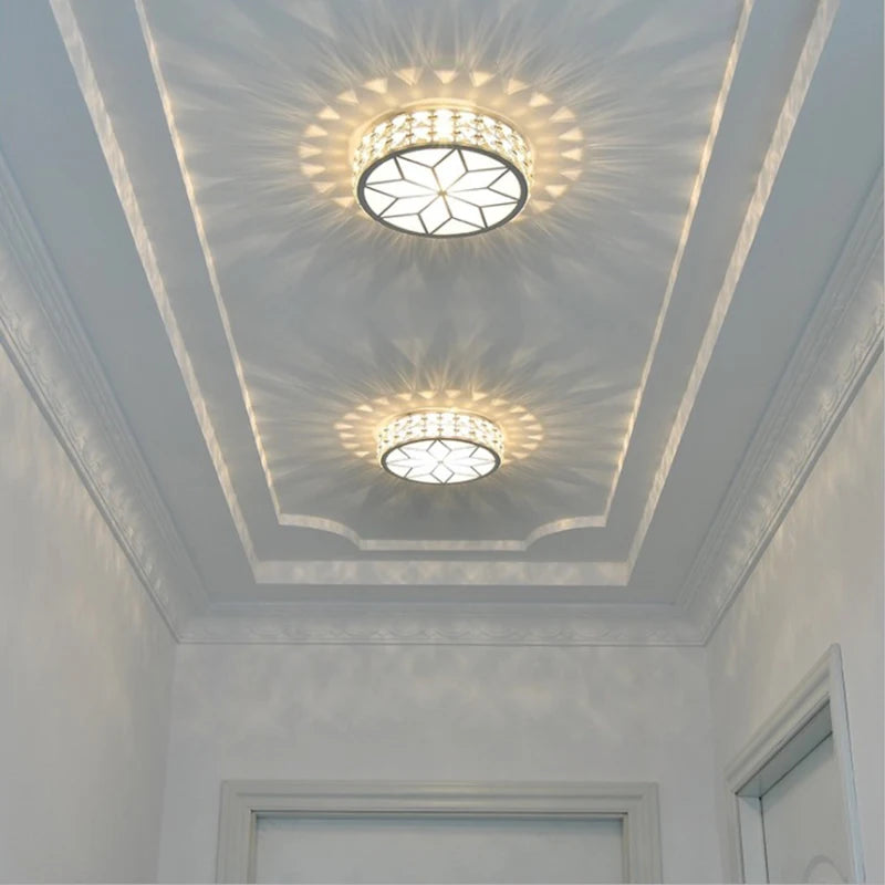 Plafonniers nordiques Lampara Techo lustre Led lumières en cristal Luminaria De Teto Para Sala Plafonnier or noir blanc Lampy - vue 3 sur 12