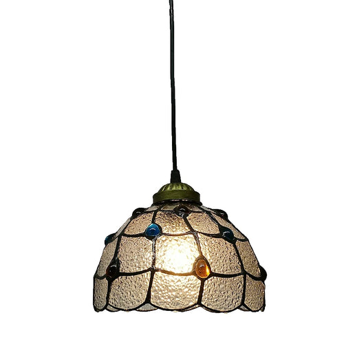 lustre en vitrail style tiffany pour éclairage décoratif antique - vue 20 sur 19