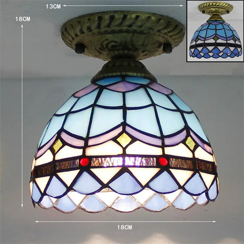 Plafonnier Led en verre créatif moderne avec ampoule 7W E27 - vue 19 sur 30