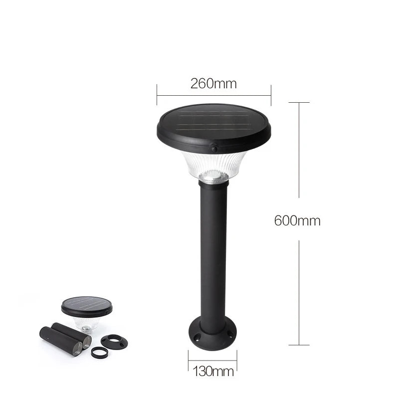 Lampe de pelouse solaire extérieure LED lampe de stigmatisation rougeoyante sans électricité couloir de jardin moderne terrasse ronde lumières de pelouse imperméables - vue 16 sur 18