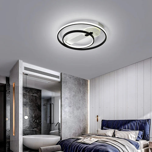 plafonnier design led rond ultra mince pour intérieur maison - vue 5 sur 9
