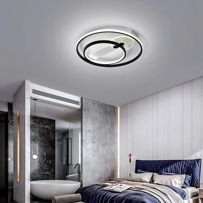 plafonnier design led rond ultra mince pour intérieur maison - vue 4 sur 9