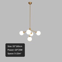 lustre design nordique décoratif avec éclairage led spoutnik