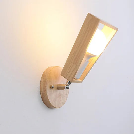 applique murale nordique en bois avec support réglable