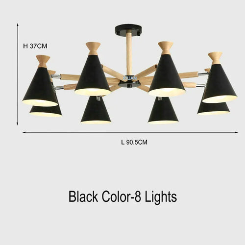 suspension nordique en bois pour décoration intérieure - vue 9 sur 26