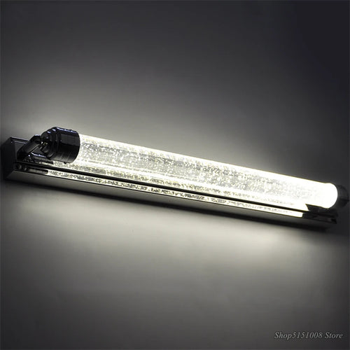 miroir de vanité en cristal minimaliste moderne avec lumières led - vue 4 sur 7