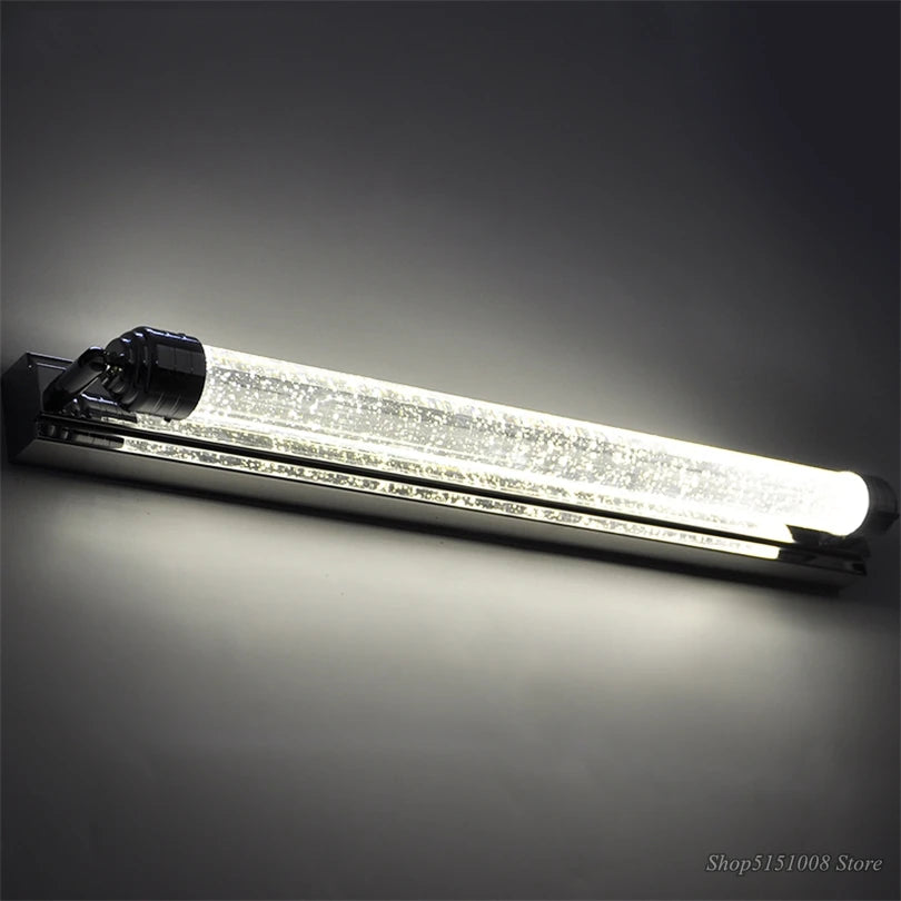 miroir de vanité en cristal minimaliste moderne avec lumières led - vue 3 sur 7