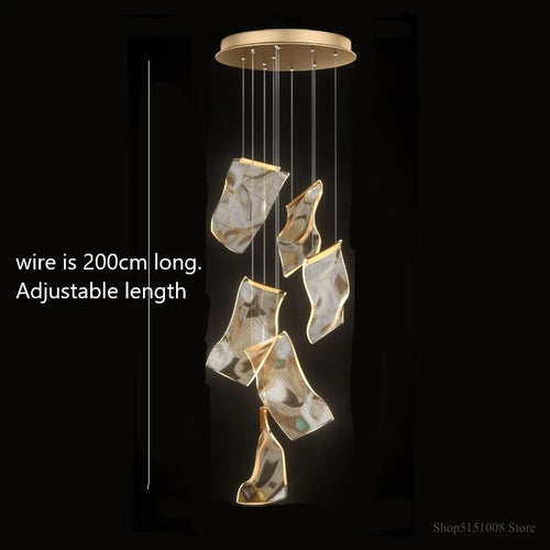 lustre led moderne pour escalier et magasin de vêtements - vue 16 sur 15