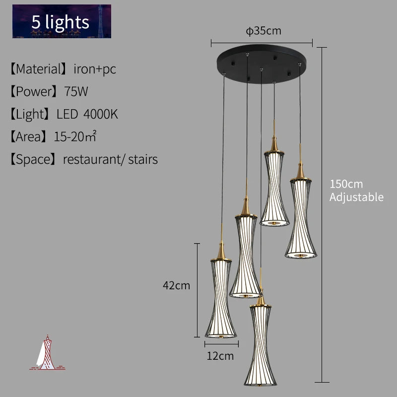 lustre moderne led en cristal pour décoration maison - vue 8 sur 11