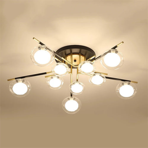 plafonniers nordiques simples luxe décoration maison luminaires suspendus - vue 2 sur 9