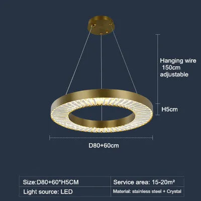 lustre en cristal de luxe style nordique moderne - vue 11 sur 12