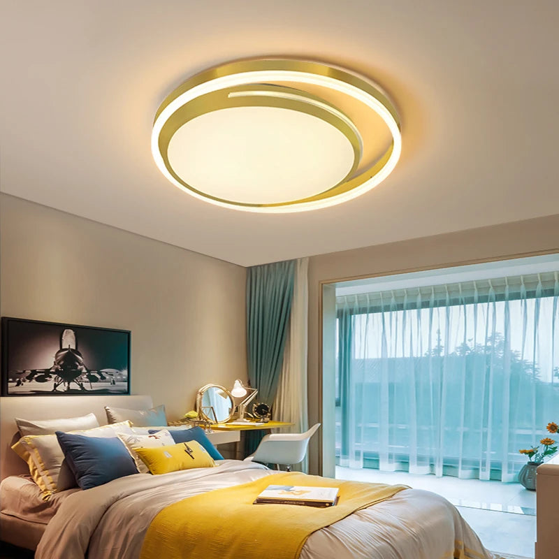 plafonnier led minimaliste en aluminium créatif allée lumières - vue 3 sur 7