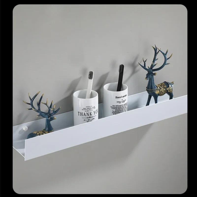 étagère murale pour rangement de salle de bain et cosmétiques - vue 3 sur 13