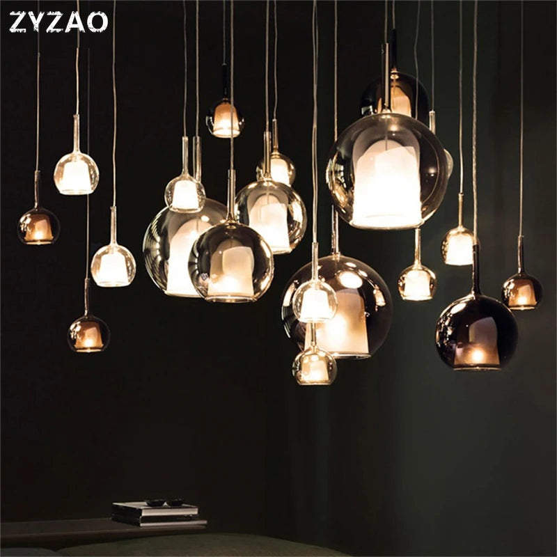 suspension moderne en verre design nordique pour intérieur élégante - vue 4 sur 9