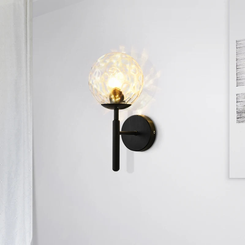applique murale nordique simple en verre motif d'eau forgé luxueuse - vue 3 sur 10