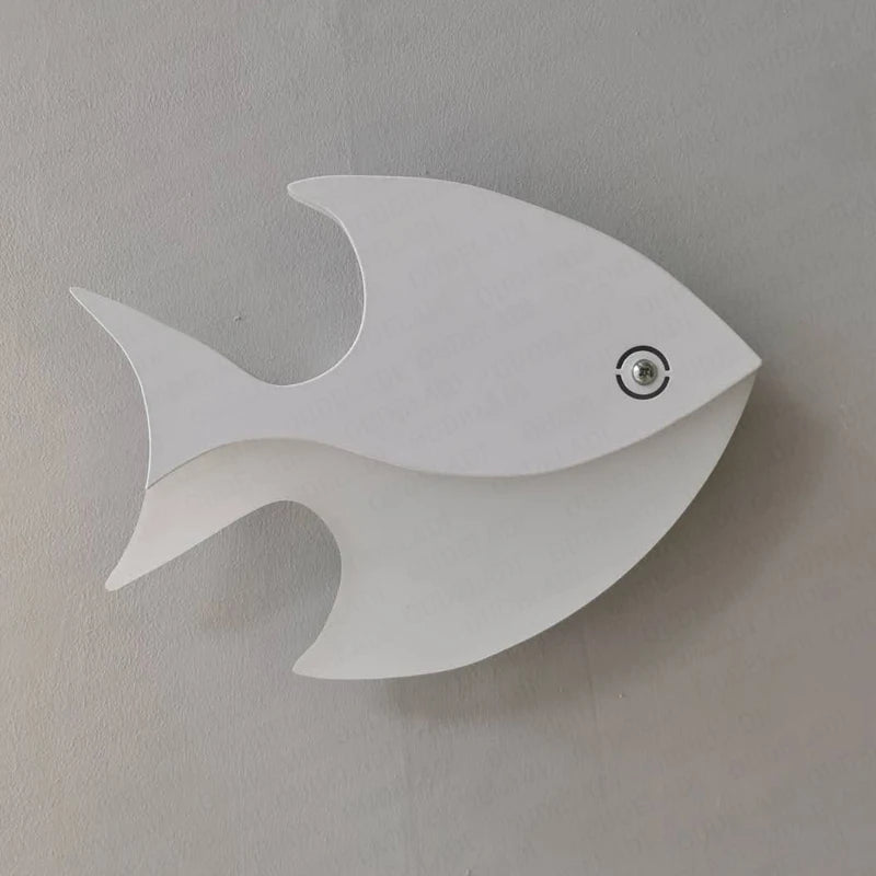applique murale led créative en acrylique forme poisson pour enfants - vue 3 sur 6