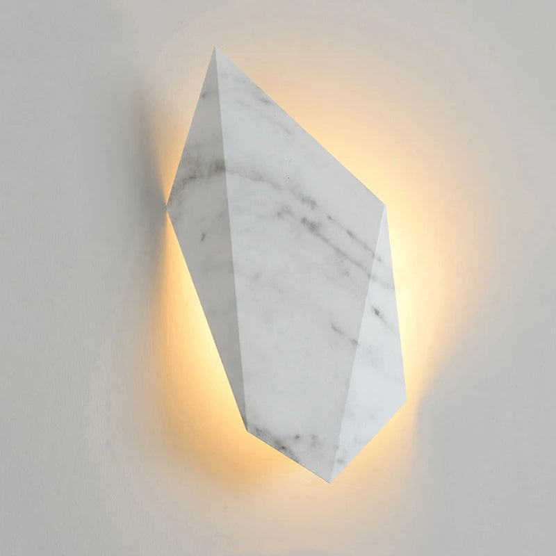 applique murale led nordique imitation pierre de bois pour hôtel - vue 3 sur 8