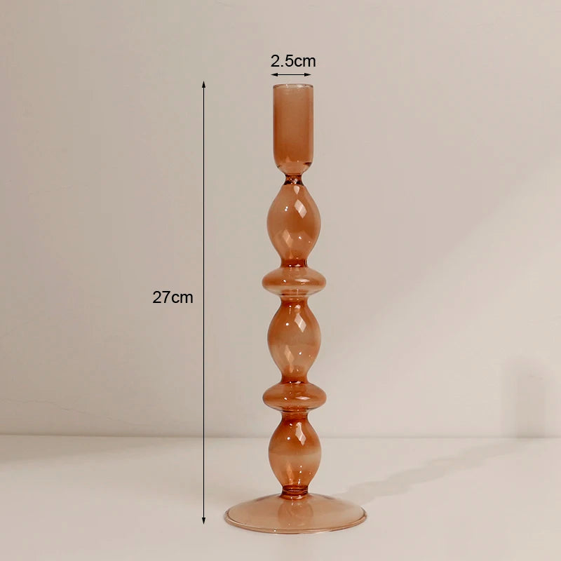 bougeoirs en verre pour décoration de table festive - vue 11 sur 11