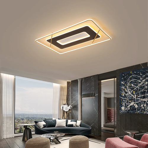 plafonnier led design moderne ultra fin pour intérieur décoratif - vue 2 sur 11