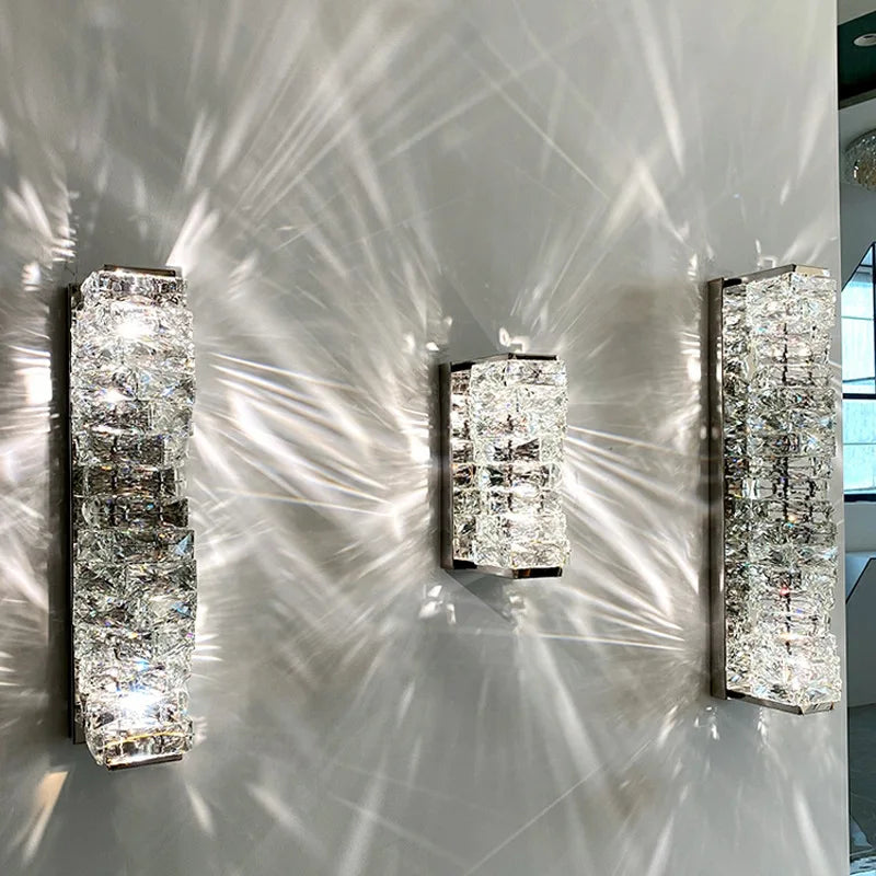applique murale moderne en cristal décoration intérieure étoile élégante - vue 3 sur 18