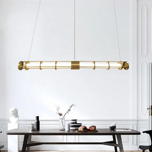 lustre postmoderne en métal créatif design minimaliste américain - vue 5 sur 7