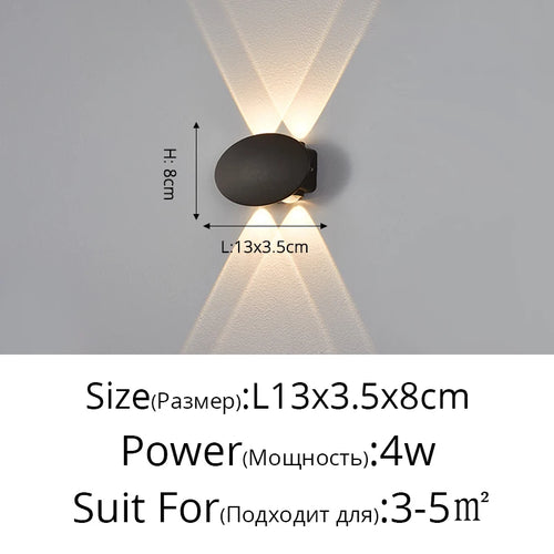 applique murale led moderne imperméable pour extérieur minimaliste - vue 16 sur 18