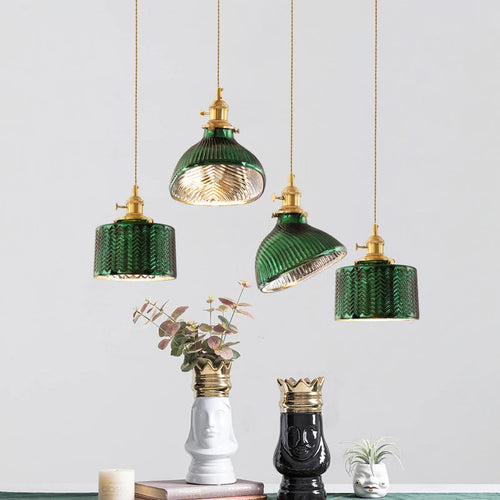 lustre en verre minimaliste japonais éclairage créatif design suspendu - vue 2 sur 15