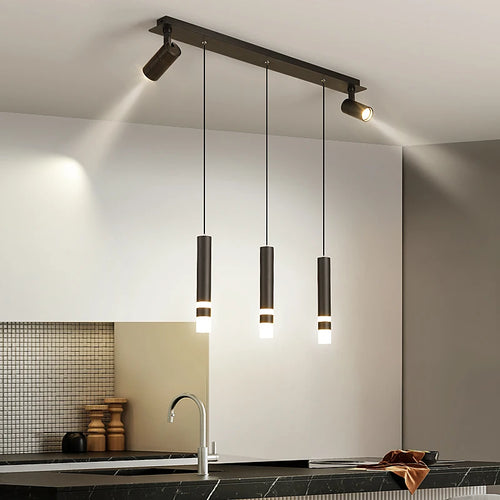 lustre moderne minimaliste à trois led pour table luxe - vue 6 sur 12