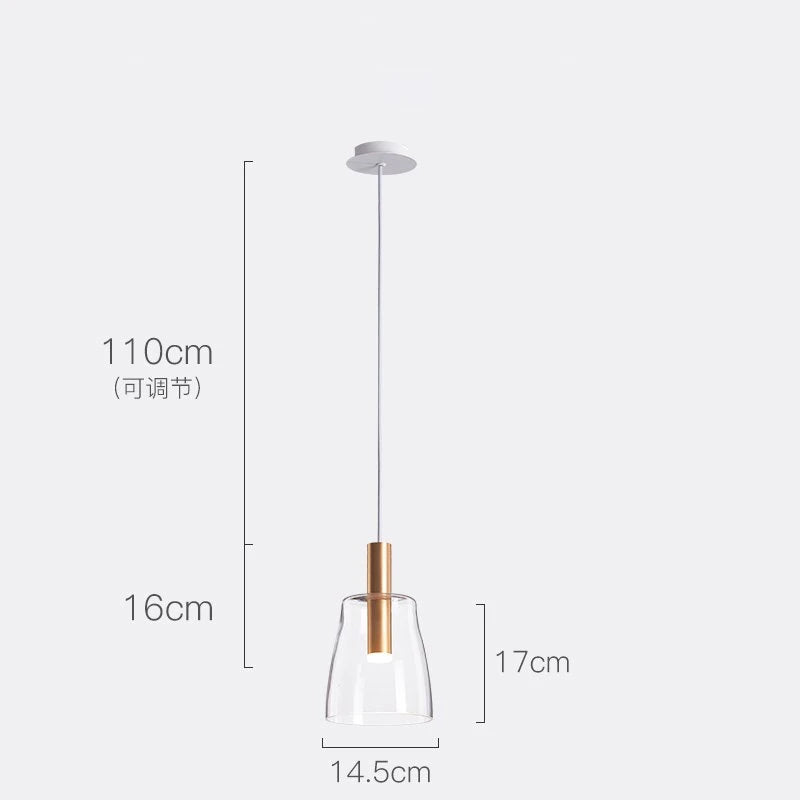 suspension en verre pour décoration d'intérieur moderne