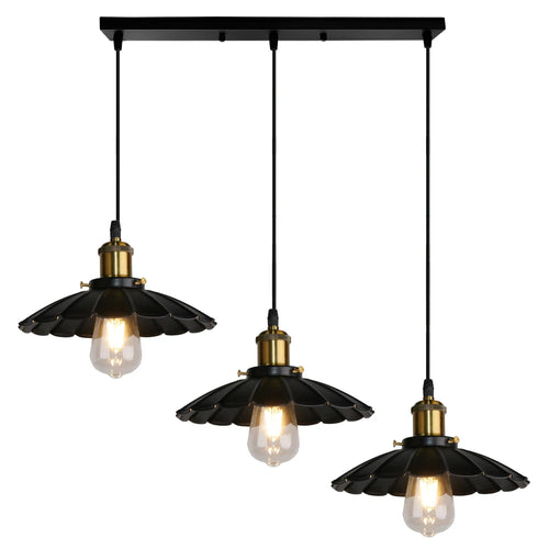 lustre vintage loft suspension lampe industrielle rétro salon - vue 11 sur 14