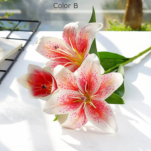 fleur artificielle lys soie décoration accessoires mariage photographie artisanat - vue 9 sur 10