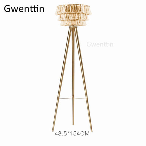 lampadaire créatif en fil de soie avec trépied nordique décoratif - vue 10 sur 13