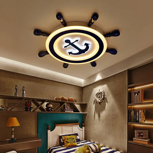 plafonnier moderne design pirate bateau éclairage décoratif LED - vue 2 sur 9