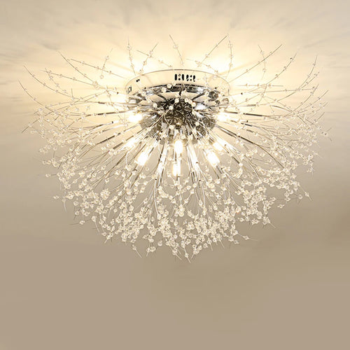 lustre led 	 avec branches de cristal winfordo en stock - vue 6 sur 18