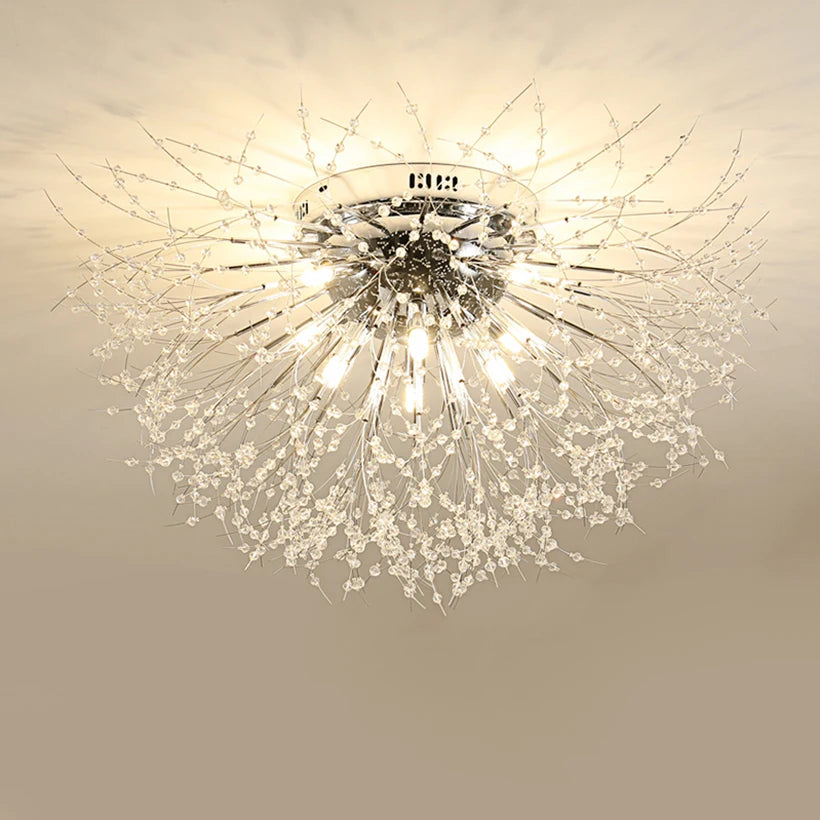 lustre led 	 avec branches de cristal winfordo en stock - vue 5 sur 18