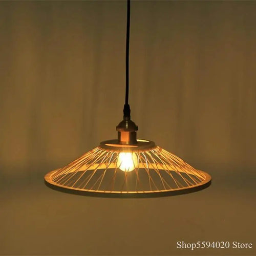 lustre en bambou zen créatif pour restaurant et bar - vue 3 sur 6