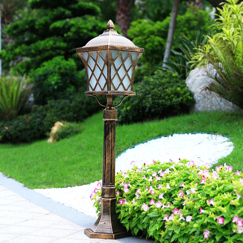 lampe de pelouse extérieure étanche style européen éclairage de jardin - vue 6 sur 8
