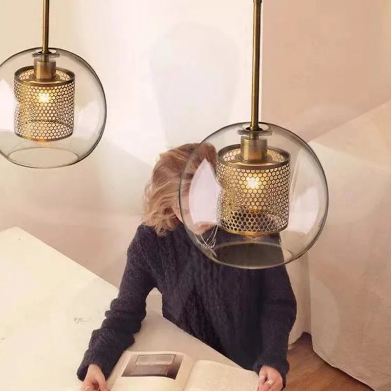 suspension moderne en verre pour décoration intérieure élégante - vue 3 sur 17